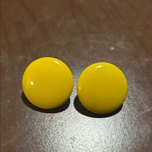Bright Yellow Stud Pierce Earrings!